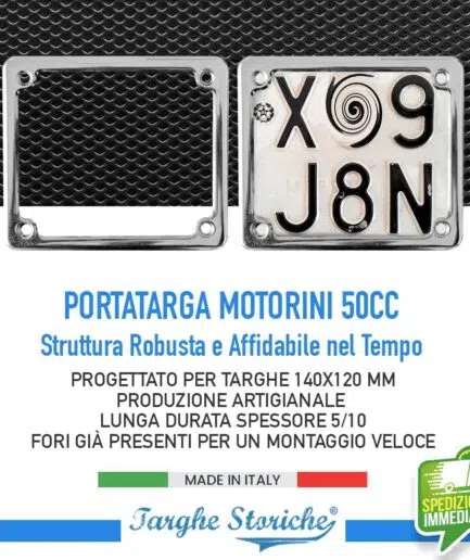 Portatarga Motorini e Scooter 50cc