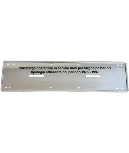 Portatarga per targa posteriore per veicoli dal 1976 al 1997 - Modello per targa caratteri su unica linea