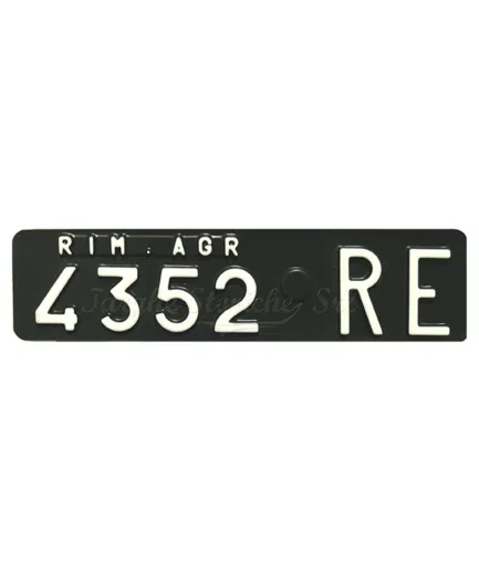 Targa Rimorchio Agricolo in Plastica dal 1963 al 1984