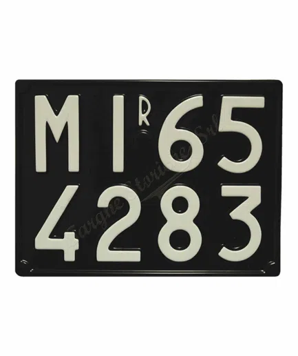 Targa Auto Epoca Ripetitrice Posteriore dal 1963 al 1975 in Plastica