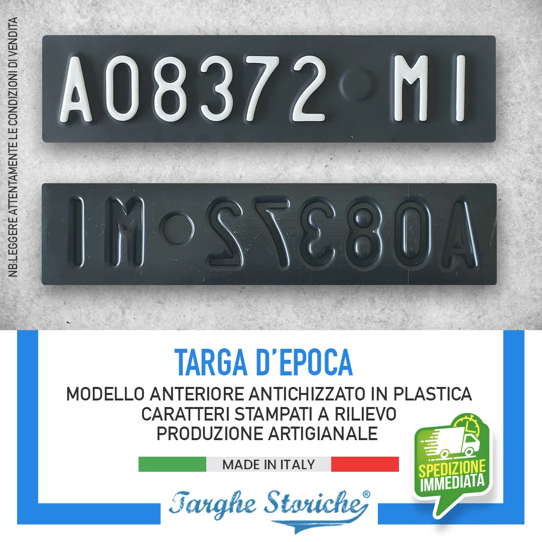 targhe anteriori antichizzata plastica 63-84 1