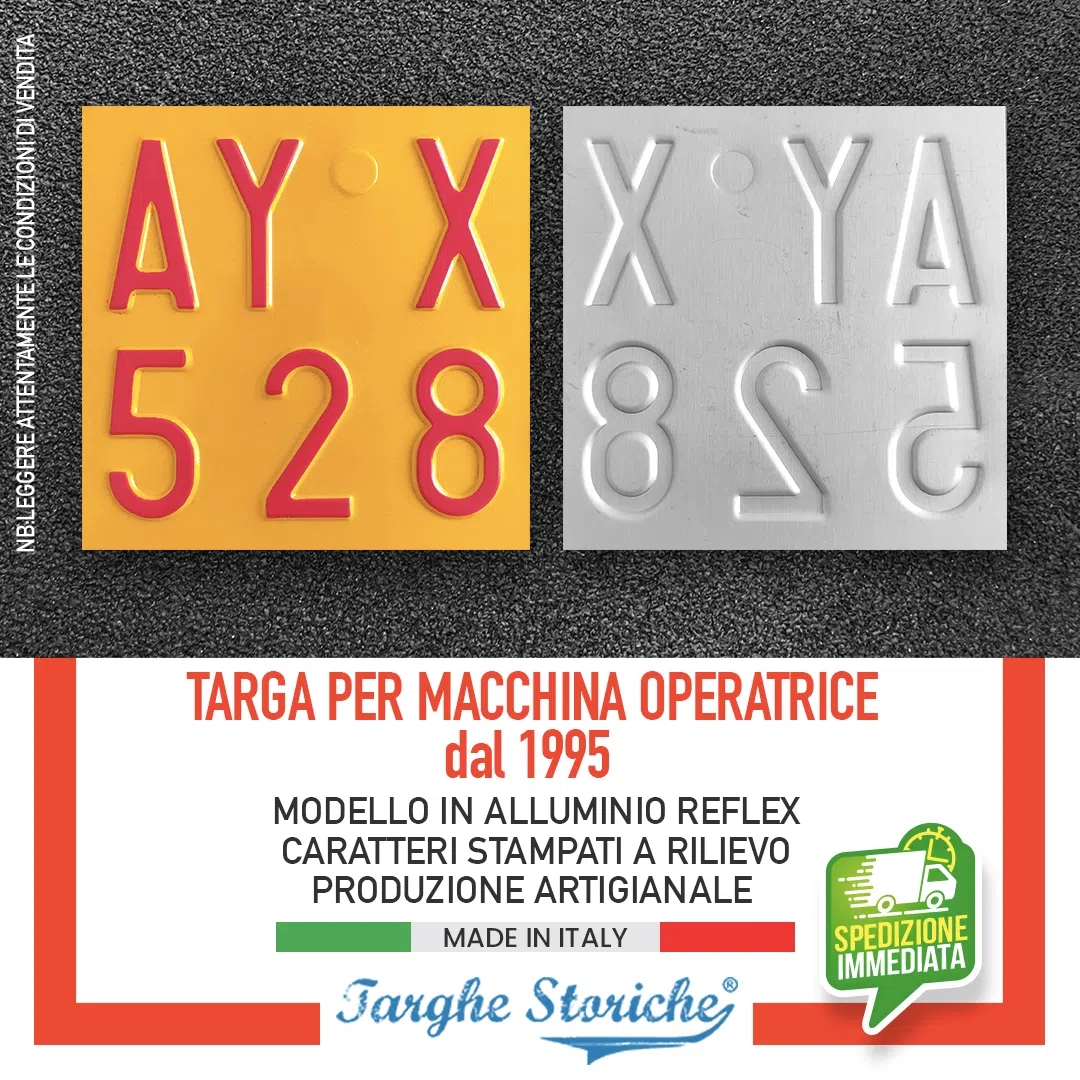 targhe macchina operatrice dal 95 alluminio 1
