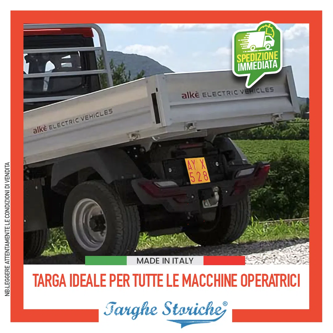 targhe macchina operatrice dal 95 alluminio 5