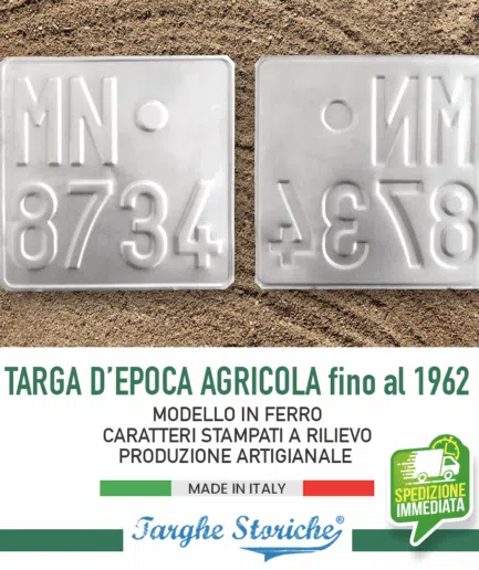 Targa Agricola per veicoli fino al 1962