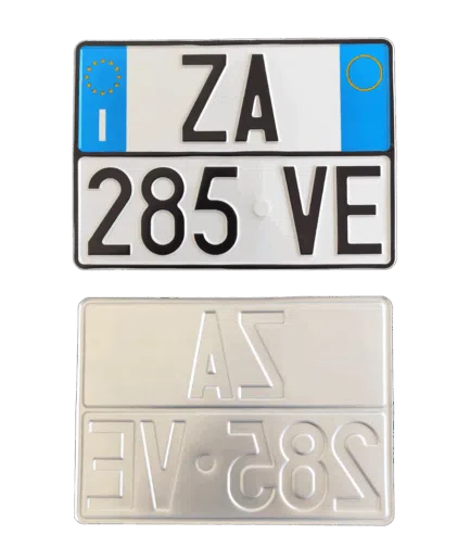 Targa Auto Posteriore replica modello "ZA" tipo B
